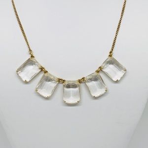 J crew large rhinestone crystal statement necklace